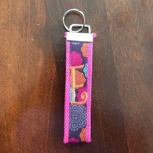 “E” keychain